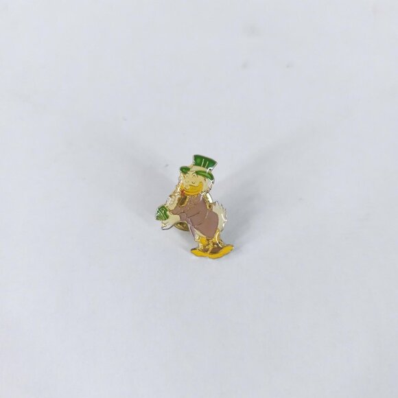 Vintage Disney Uncle Scrooge Enamel Pin Duck Top Hat Lapel Brooch Gold 90s Colle - Picture 1 of 5